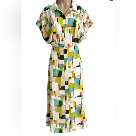 LDT Dresses & Skirts - LDT Designer Darcy Patch Print. Buttoned Tie Front Maxi Dress in good condition